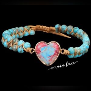 Turquoise Stone Beaded Bracelet